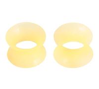 YQNONEZ 1 paio di dilatatori in silicone color ciano nottilucente, ipoallergenici, flessibili, dilatatori morbidi, piercing per il corpo, gioielli unisex Tuneles De Oreja Para Hombre, 3 mm (8 G), 10