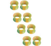 YQNONEZ Set di 4 paia di dilatatori in silicone multicolore a stile A, flessibili, sottili, ipoallergenici, set di dilatatori morbidi per piercing al corpo, gioielli Tuneles de Oreja Para Hombre, per