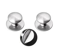 YQOLG87 Autoaderente Maniglie Pomelli per cassetti,2 Pezzi Pomolo per cassetti in plastica Autoadesiva,Manopola per Armadi senza punzoni,Per mobili moderni guardaroba,27mm/1in,brushedsilver