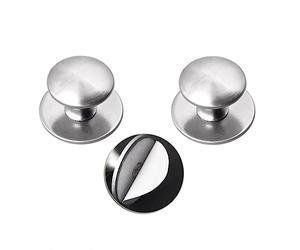 YQOLG87 Autoaderente Maniglie Pomelli per cassetti,2 Pezzi Pomolo per cassetti in plastica Autoadesiva,Manopola per Armadi senza punzoni,Per mobili moderni guardaroba,27mm/1in,brushedsilver