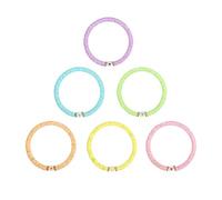 Yqooup Braccialetti dell'amicizia - Boho Heart Stretch impilabili 6 pezzi - Braccialetti dell'amicizia colorati, per ragazze adolescenti spiaggia danza