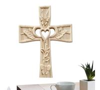 Yqooup Decorazione Cuore in Legno | Decorazione Cuore Cavo con Texture Farfalla,Simbolo Amore Centrotavola San | per Uomini Nonni Cristiano Chiesa Matrimonio Viaggio