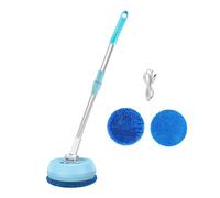 Yqqhrbm Elettrico Lucidante, Pulitore per Liquidi E Solidi, Spazzola Ricaricabile Estensibile, Pulitore per Pavimenti, Porte, Finestre, Quadri E Altro a, Blu