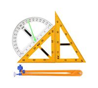 Yqqhrbm Set di 4 Righelli Geometrici di Grandi Dimensioni per Matematica, Triangolo E