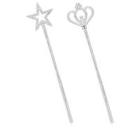 YQQYG Confezione da 2 Bacchette Magiche Glitterate, Bacchette Magiche a Forma di Stella d'Angelo, Bacchette per Feste e Costumi da Principessa per Feste di Compleanno