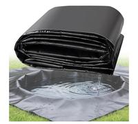 Yqstinctivefy Telo Laghetto 12x14m/39.37x45.93ft,Resistente, Impermeabile, Adatto per Laghetti, Fontane da Giardino e Stagni; HDPE da 0,12 mm, Adatto a Tutte Le Stagioni