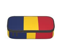 YQTGBCED Astuccio multifunzione con stampa bandiera del Ciad, per ufficio, grande capacità, organizer per penne, Nero , Taglia unica, Custodia per chiave