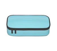 YQTGBCED Astuccio per matite con stampa a righe blu, per ufficio, multifunzione, grande capacità, organizer per penne, Nero , Taglia unica, Custodia per chiave