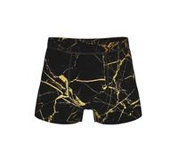 YQTGBCED Boxer da uomo con stampa marmo oro nero,Biancheria intima uomo,Boxer comodi per gli uomini,Pantaloncini ideali per strato di base, Nero , L