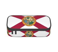 YQTGBCED Florida State Flag Print Pencil Case Office Use Multi-Function Pencil Pouch Large Capacity Pen Organizer Bag, Nero , Taglia unica, Custodia per chiave