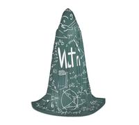 YQTGBCED Formule Forme Teoria Lezione di Matematica Stampa Parola Mantello Con Cappuccio Per Halloween, Stile Rinascimentale, Perfetto Per Giochi di Ruolo E Feste