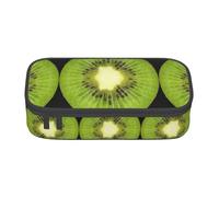 YQTGBCED Kiwi Slice - Astuccio multifunzione con stampa a fette, per ufficio, grande capacità, organizer per penne, Nero , Taglia unica, Custodia per chiave