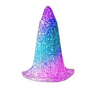 YQTGBCED Mantello con cappuccio con paillettes glitterate per Halloween, stile rinascimentale, perfetto per giochi di ruolo e feste