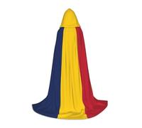 YQTGBCED Mantello con cappuccio con stampa bandiera del Ciad per Halloween, stile rinascimentale, perfetto per giochi di ruolo e feste