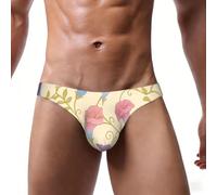YQTGBCED Morning Glory Print Real Men Pouch Underwear | Slip del bikini degli uomini della stampa di Morning Glory per stili di vita attivi e uso quotidiano