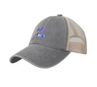 YQTGBCED Orca Killer Whale Print Cowboy Mesh Baseball Cap, elegante cappello da uomo, per uso quotidiano, sport e viaggi, grigio, Taglia unica