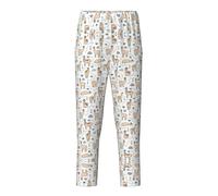 YQTGBCED Pantaloni da pigiama in cotone comodi con stampa a cartoni animati, per una varietà di occasioni e possono essere indossati tutto l'anno, Nero , S
