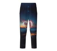 YQTGBCED Pantaloni pigiama in cotone comodi con stampa a forma di cuore e stella cadente, per una varietà di occasioni e possono essere indossati tutto l'anno, Nero , S