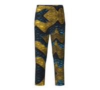 YQTGBCED Pantaloni pigiama in cotone comodi con stampa a squame di drago, per una varietà di occasioni e possono essere indossati tutto l'anno, Nero , XS(5-6)