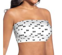 YQTGBCED Piccole lettere Speckles Print Tube Top per le donne, Nero , L
