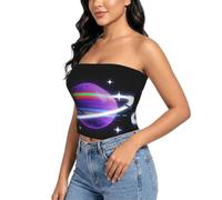 YQTGBCED Planet Stellar - Camicetta da donna senza spalline con stampa ad, Orbita della stella di guasto, L