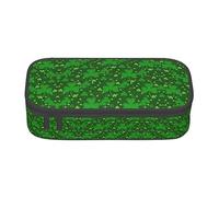 YQTGBCED Sfondo giorno di San Patrizio Glitter Stampa Astuccio Ufficio Uso Multifunzione Matita Pouch Grande Capacità Penna Organizer Bag, Nero , Taglia unica, Custodia per chiave