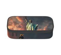 YQTGBCED Statua della Libertà a New York Astuccio per matite da ufficio multifunzione Astuccio per matite di grande capacità Borsa organizer per penne, Nero , Taglia unica, Custodia per chiave