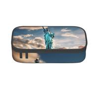 YQTGBCED Statua della Libertà a New York Astuccio per matite da ufficio multifunzione Astuccio per matite di grande capacità Borsa organizer per penne, Nero , Taglia unica, Custodia per chiave