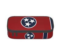 YQTGBCED Tennessee State Flag Print Pencil Case Office Use Multi-Function Pencil Pouch Large Capacity Pen Organizer Bag, Nero , Taglia unica, Custodia per chiave