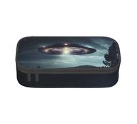 YQTGBCED UFO at Night - Astuccio multifunzione con stampa di grande capacità, per ufficio, Nero , Taglia unica, Custodia per chiave