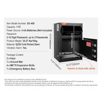 YQVEOT Cassaforte 1.7/2.5 Cub Depository Safe Deposito Sicuro Codice elettronico Serratura e 2 Chiavi Business Drop Slot Cassaforte for Contanti Posta in casa Hotel(1.7 Cub)