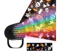 YQVEOT Luci Proiettore Proiettore di Luce di Halloween, Luce LED, Lampada a Forma di Fiocco di Neve di Natale, Decorazione for Le Feste(Halloween)