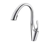 YQVEOT Rubinetto Lavello Cucina Estrarre Il lavello Cucina Rubinetto del Rubinetto a Torrente Montato su Torrente ugello Cucina a Freddo Mixer Freddo Mixer(Chrome)