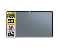 YQVEOT Telo Proiettore, Schermo di proiezione Anti-Luce Grigio con Bordo Nero con Foro 16:9 for Esterni, casa, Ufficio(130 inch)