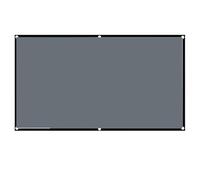 YQVEOT Telo Proiettore, Schermo for proiettore 16:9 Grigio Anti-Luce Bordo Nero con Foro in Metallo Schermo Riflettente(130 inch)