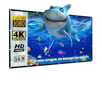 YQVEOT Telo Proiettore, Schermo for videoproiettore Portatile Pieghevole a Doppia Tenda for proiezione Laterale(60 inch)