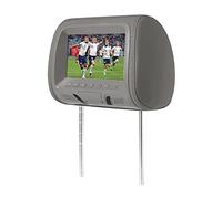 YQVEOT TV per Auto, Universale 7 Pollici Auto poggiatesta MP4 Cuscino Monitor Lettore multimediale con Adattatore for Presa accendisigari USB SD MP5 Altoparlanti FM SH7038-P5(707-Gray)