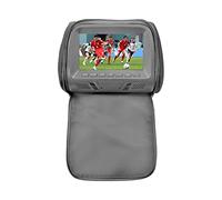 YQVEOT TV per Auto, Universale 7 Pollici Auto poggiatesta MP4 Cuscino Monitor Lettore multimediale con Adattatore for Presa accendisigari USB SD MP5 Altoparlanti FM SH7038-P5(707-Gray-C)