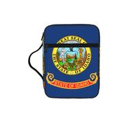 YQxwJL Astuccio con stampa della bandiera dello Stato dell'Idaho, astuccio per matite e matite, con scomparti per penne, borsa per cosmetici, borsa per telefono resistente