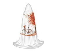YQxwJL Autunno Albero Con Vecchia Bicicletta Stampa Carnevale A Lunghezza Intera Con Cappuccio Mantello Per Adolescente, Mantello Lungo Caldo Vampiro Strega Mago Costume