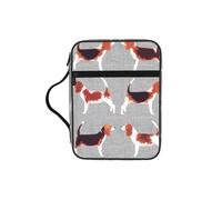 YQxwJL Beagle Pattern Print Bible Bag Pencil Case with Pen Slots Waterproof Cosmetic Bag Durable Phone Bag Tote Bag Handbag