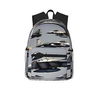 Yqxwjl Bella Torre Eiffel Zaino con Stampa di Parigi per Donne Uomini, Borsa per Laptop Zaino Leggero Casual da Viaggio, Aerei da combattimento, One Size