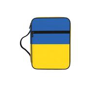 YQxwJL Borsa a mano con stampa della bandiera dell'Ucraina, astuccio per matite e matite, con scomparti per penne, impermeabile, borsa per telefono durevole
