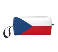 YQxwJL Borsa cosmetica da viaggio con stampa bandiera della Repubblica Ceca Regali per le donne Borse per il trucco portatili per le donne Madre Sorella, bianco, Taglia unica