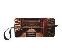 YQxwJL Borsa cosmetica da viaggio con stampa cantina di vino rosso, idea regalo per donna, borsa da trucco portatile per donne, madre e sorella, bianco, Taglia unica