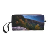 YQxwJL Borsa cosmetica da viaggio con stampa di Smokey Mountain Cliff canadese Regali per le donne Borse per il trucco portatili per le donne Madre Sorella, bianco, Taglia unica