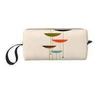 YQxwJL Borsa cosmetica da viaggio con stampa moderna di metà secolo, idea regalo per donne, borse da trucco portatili per donne, madre e sorella, bianco, Taglia unica
