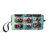 YQxwJL Borsa cosmetica da viaggio con stampa retrò Cool Camera Collection Regali per le donne Borse per il trucco portatili per donne Madre Sorella, bianco, Taglia unica
