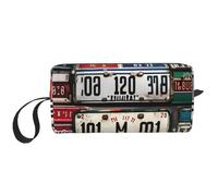 YQxwJL Borsa cosmetica da viaggio con stampa targa antica Regali per le donne Borse da trucco portatili per le donne Madre Sorella, bianco, Taglia unica