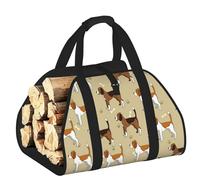 YQxwJL Borsa per legna da ardere Oxford 600D con stampa di cani Beagle, resistente e impermeabile, con manico rinforzato